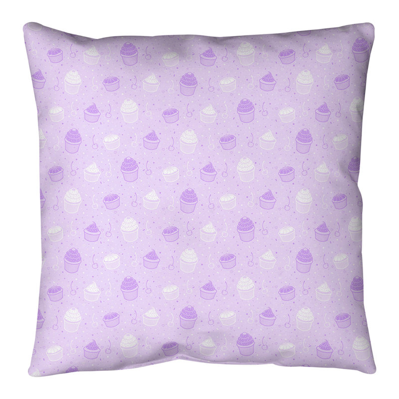 Coussin de sol Katelyn Elizabeth, 28 po x 28 po, Mauve / Blanc