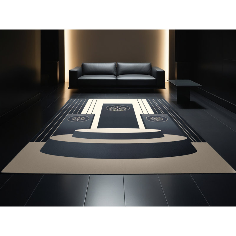 Tapis gris moelleux moelleux et moelleux Ephialtes, 8 x 12