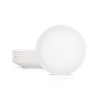 11 Inch Flat Round Appetizer Plate – Pearl White Porcelain Small Plate for Snacks & Fruits