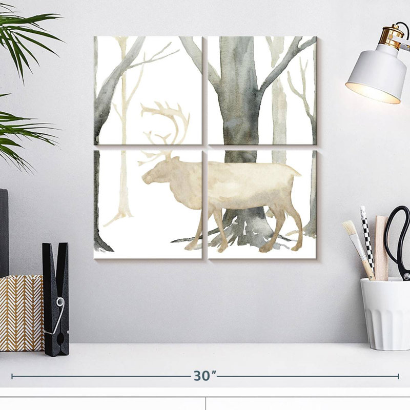 Brampt Winter Forest Elk, 18'' H x 18'' W
