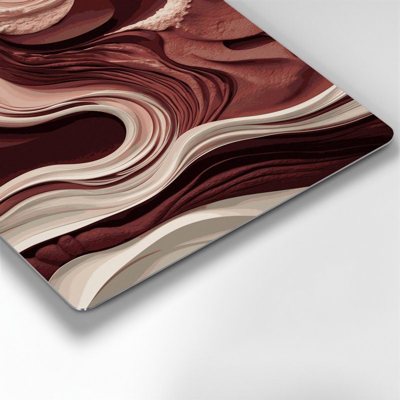 «Abstract Landscape», art mural en métal rouge 15, H 11 po x l 14 po