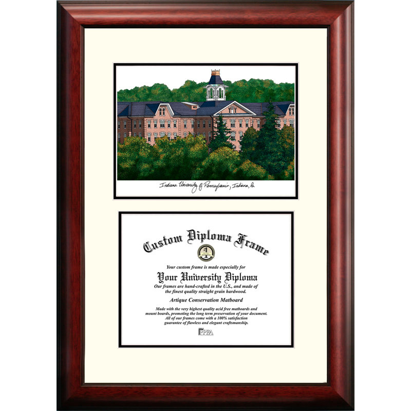 Cadre photo NCAA, Indiana Univ, PA, 17cm H x 21cm W x 2cm D