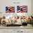 Lelar US Flag And Flying Bald Eagle-107922988
