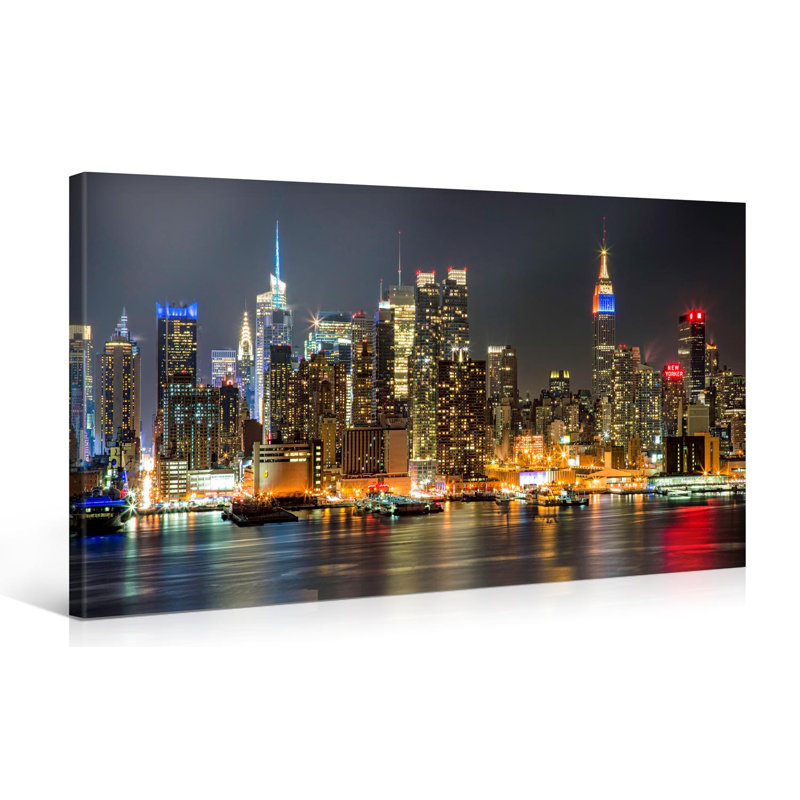 New York City Manhattan Bridge - Canvas Print on Canvas, 50cm H x 100cm W x 2cm D