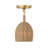 Camellon 1 Light Soft Gold Semi Flush