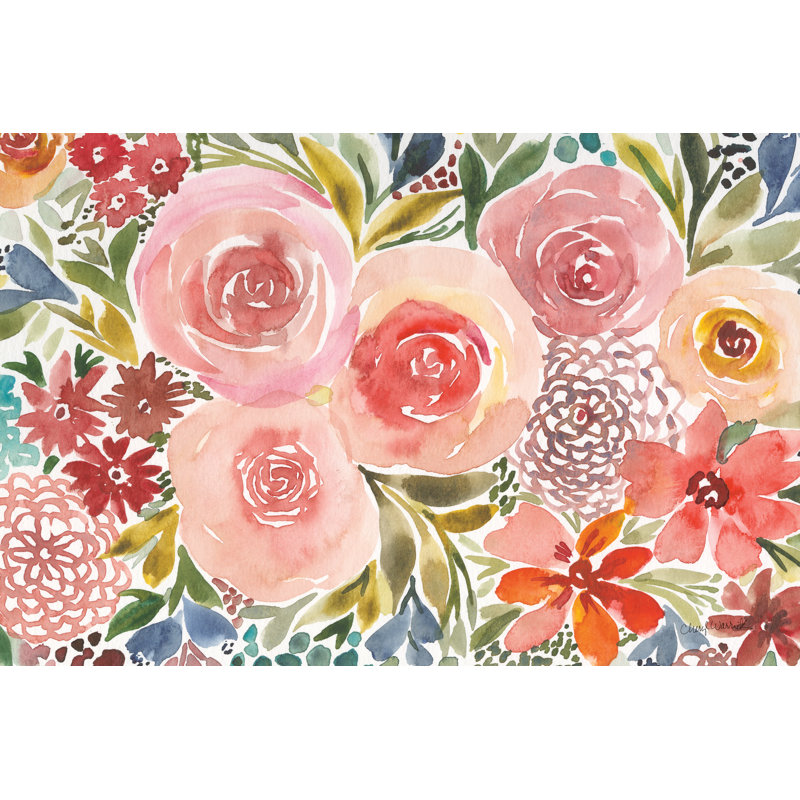 Full Bloom I by Cheryl Warrick - Wrapped Canvas Painting, 30cm H x 46cm W x 3.8cm D