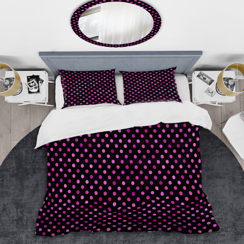 Ensemble de housse de couette en microfibre rose / mauve 2 pièces, Housse de couette simple + 1 taie décorative stan