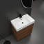 Meuble-lavabo de 30 po avec lavabo simple. Meuble-lavabo autoportant moderne à 2 tiroirs. Bois d'ingénierie, brun. Meuble-lavabo Lustrous Element-4086453-4086452