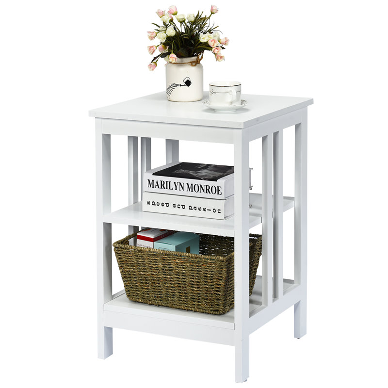 Table de chevet Marlijn, Blanc, Individuel