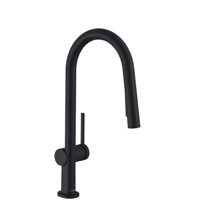 Robinet de cuisine hansgrohe Talis N HighArc, rétractable à 2 jets de style A, 1,75 gal / min, Noir mat