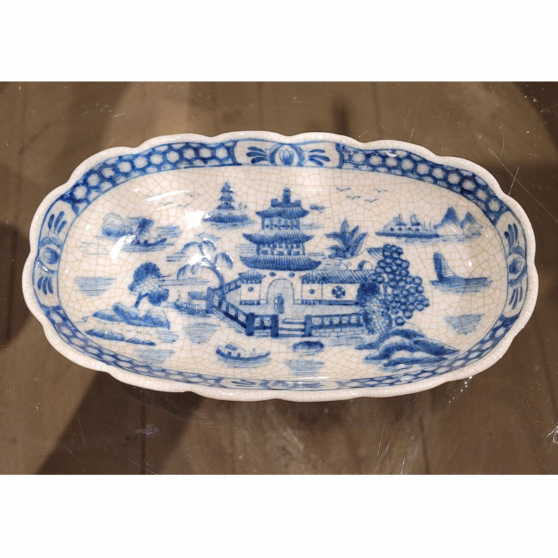 Assiette décorative ovale