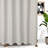Linen Blend Slub Textured Button Top Single Shower Curtain-122795670