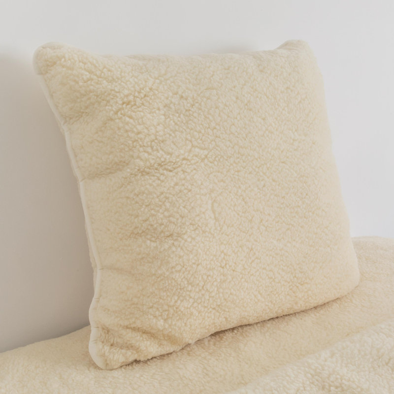 Olszewski Wool L80 x W80cm Medium Support Pillow, Cream
