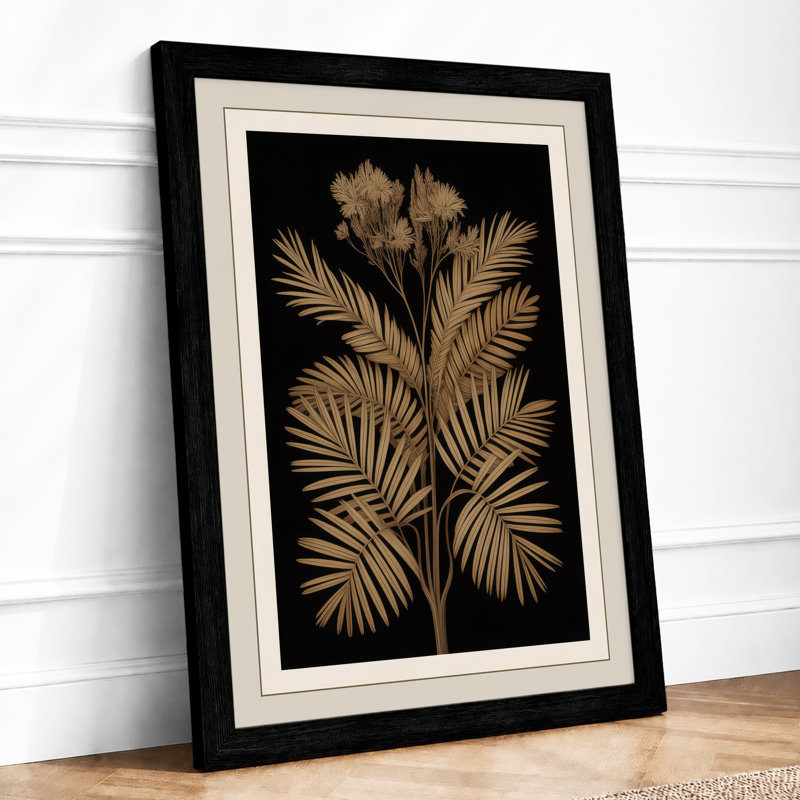 Gilded Study Botanical - Framed Print, A1 - 84.1 x 59.4 cm, Black