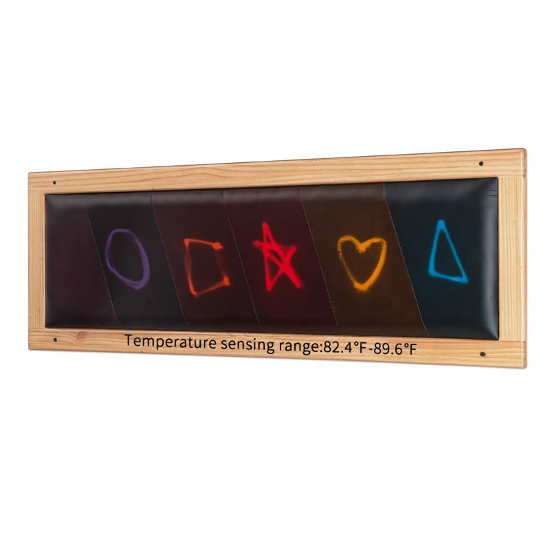 Panneau tactile sensoriel Heat Magic à changement de couleur pour enfants, panneau mural avec 6 zones tactiles de couleur, révélation des empreintes de mains activée par la chaleur