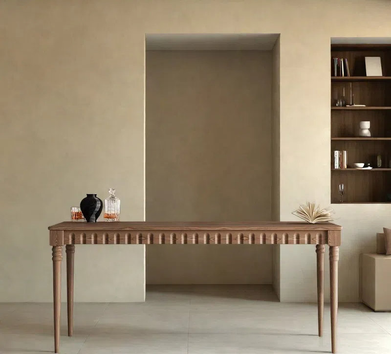 Dowsett, H 29,53 po x L 62,99 po x l 31,5 po, Marron foncé