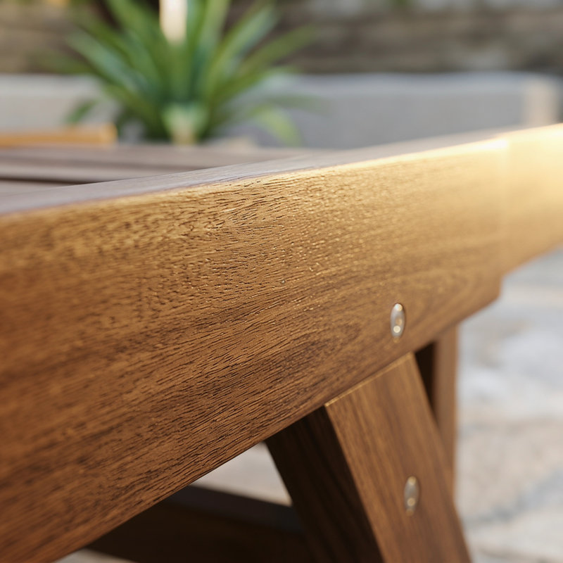 Ensemble de canapé d'extérieur réglable en bois d'acacia avec coussins résistants à l'eau, naturel et beige, Beige