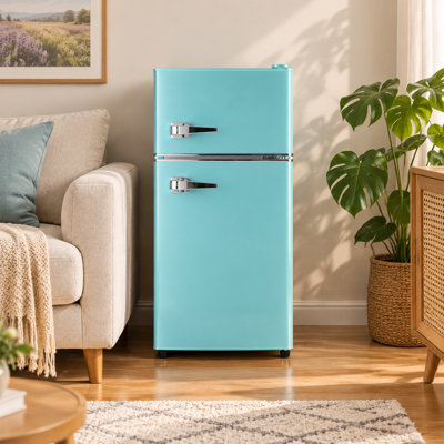 Mini réfrigérateur avec congélateur de 3,2 pieds cubes avec tablettes réglables Petit réfrigérateur avec 2 portes pour la maison, la cuisine, le bureau et la chambre à coucher