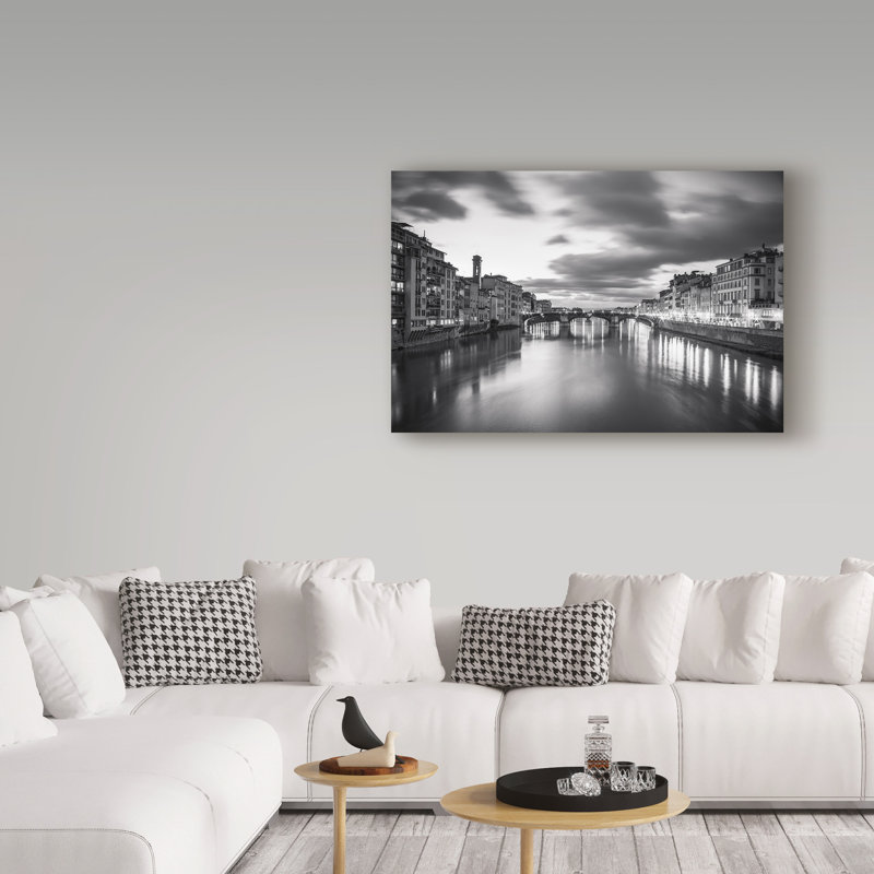 Dyara «Arno in Florence», reproduction de photo sur toile tendue, H 22 po x l 32 po x P 2 po