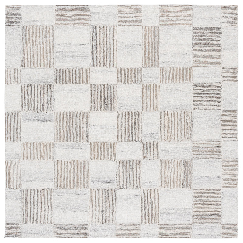 Ketelaar 202 Hand Tufted Wool Pile Geometric Indoor Use Only Rug, Square 6'