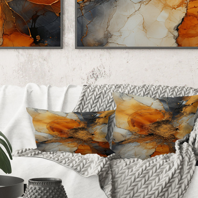 Coussin Encaustic Spirals II - Abstract Spirals