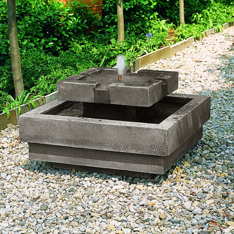 Fontaine en béton Escala, Pierre grise