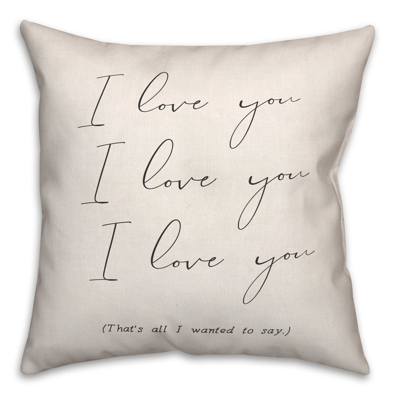Coussin intérieur / extérieur I Love You Thats All