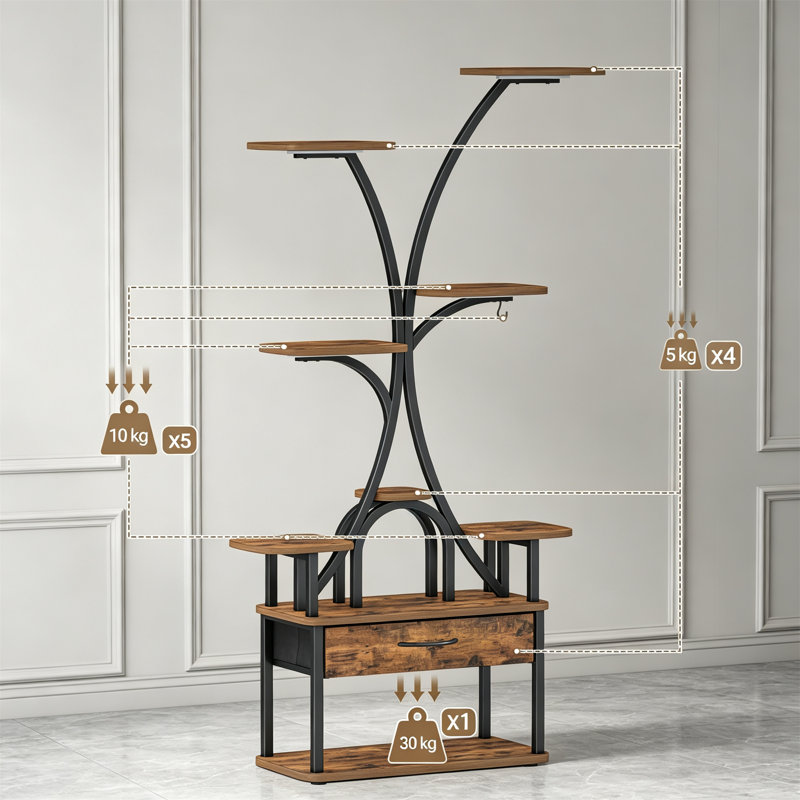 Plant Stand, Rustic Brown