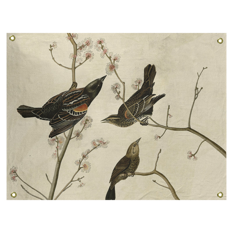 Tapisserie murale starling à oreilles Maciejewski, H 37,5 po x l 27,5 po, Beige / Brun