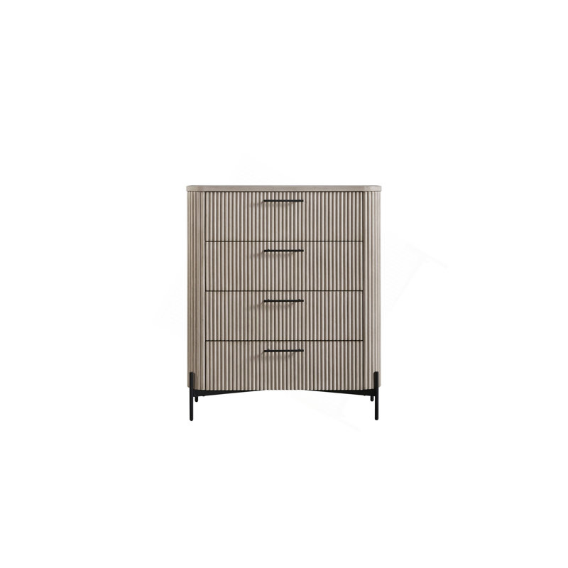Commode 4 tiroirs Modern, Taupe