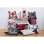 Let It Snow Embroidered Cotton Throw Pillow – 20X20" Gray Winter Accent Cushion With Insert