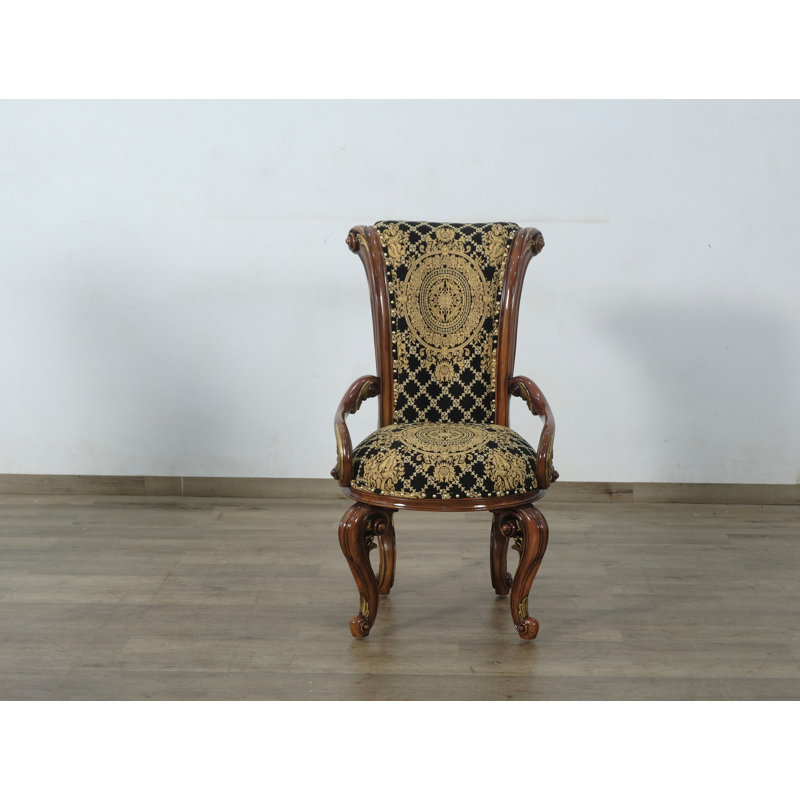 Valentine 21.5'' H Upholstered Mahogany Armchair