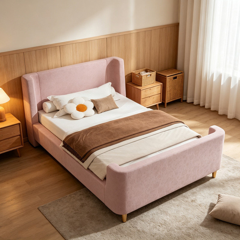 Bed, Pink