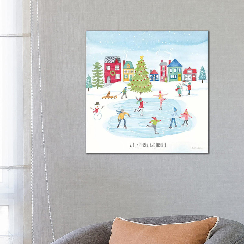 Vintage Holiday Cheer Square by Cynthia Coulter - Wrapped Canvas Painting, 45.72 cm H x 45.72 cm W