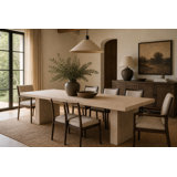 Rectangle Oak Block Dining Table