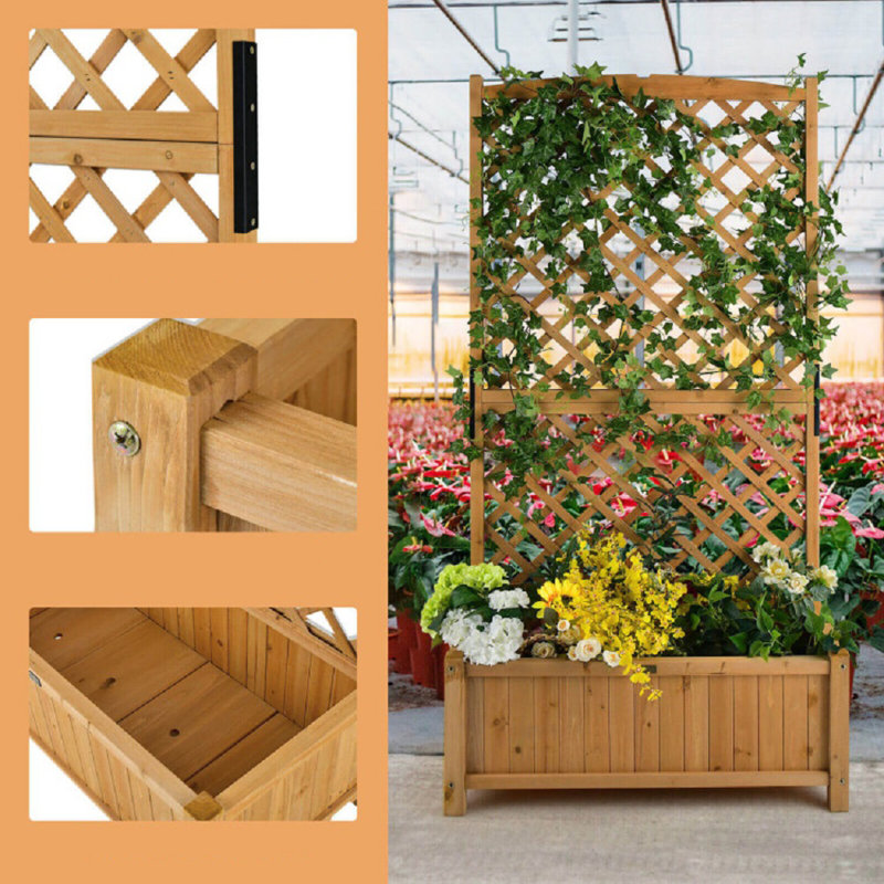 Mukhtiyar Handmade Wood Raised Garden Bed