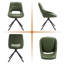 Chaise de bureau pivotante en similicuir avec accoudoirs et base stationnaire Jakavian-878900198