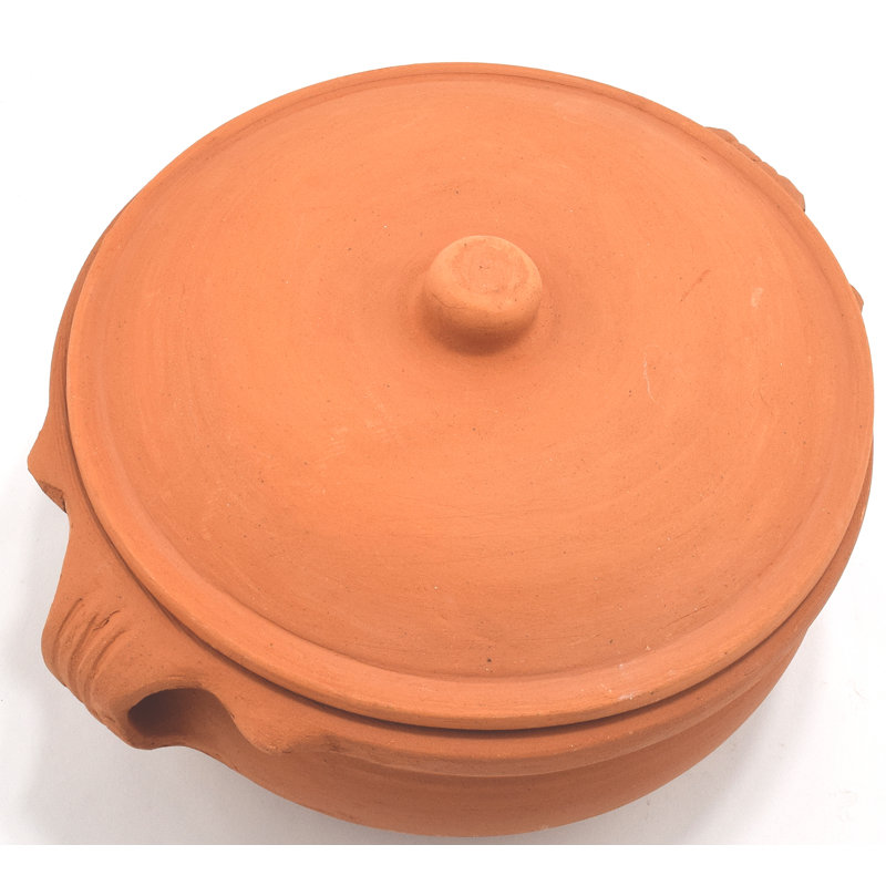 Ancient Cookware® Clay Curry Pot Medium 8inches, 8" W