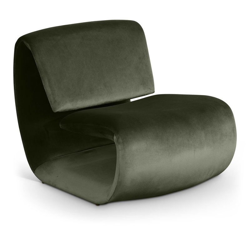 Koco Velvet Accent Chair, Green Velvet