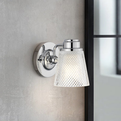 Meuble-lavabo 1 lumière John-Ross en chrome poli