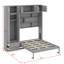 Lit escamotable avec armoire supérieure, tablettes et garde-robe Murphy-123599832
