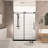 56 - 60" Wide And 76" High Shower Door, 1/4" (6 Mm) Clear Tempered Glass, Matte Black, Proof Film, Large Wheels, Easy To Maintain, Smooth Sliding Water Blocking Strip, Ideal For Dry Bathroom