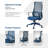 High Back Ergonomic Mesh Office Chair with Adjustable Lumbar Support, Rocking Function, Swivel Task Chair for Home Office, Computer Desk & Study Room-129963517-129963519