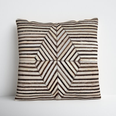 Coleridge Striped Cream/Black Square Throw Cushion