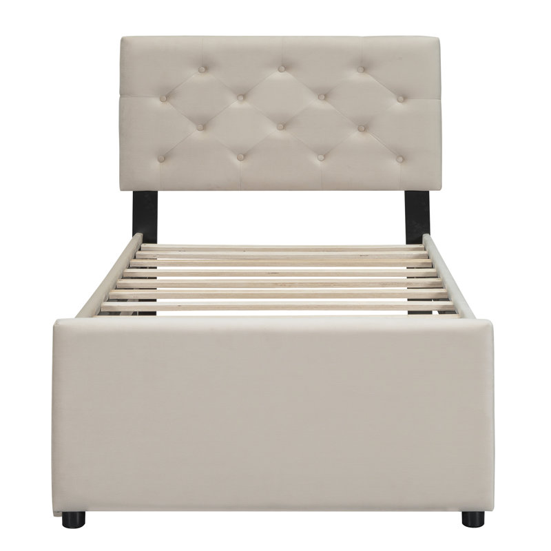 Brentlinger Upholstered Bed, Beige