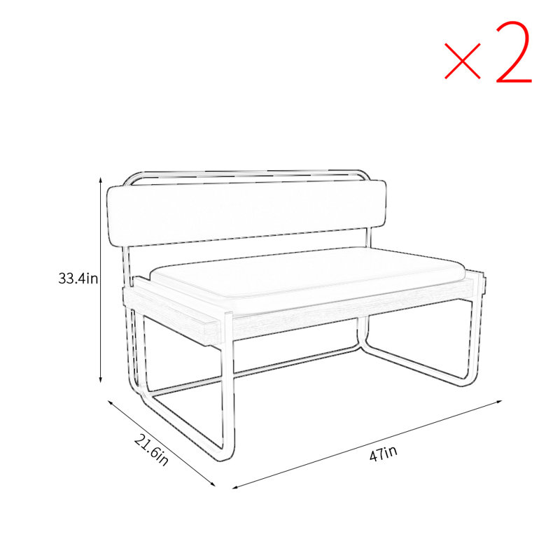Banc rembourré en similicuir, Vert