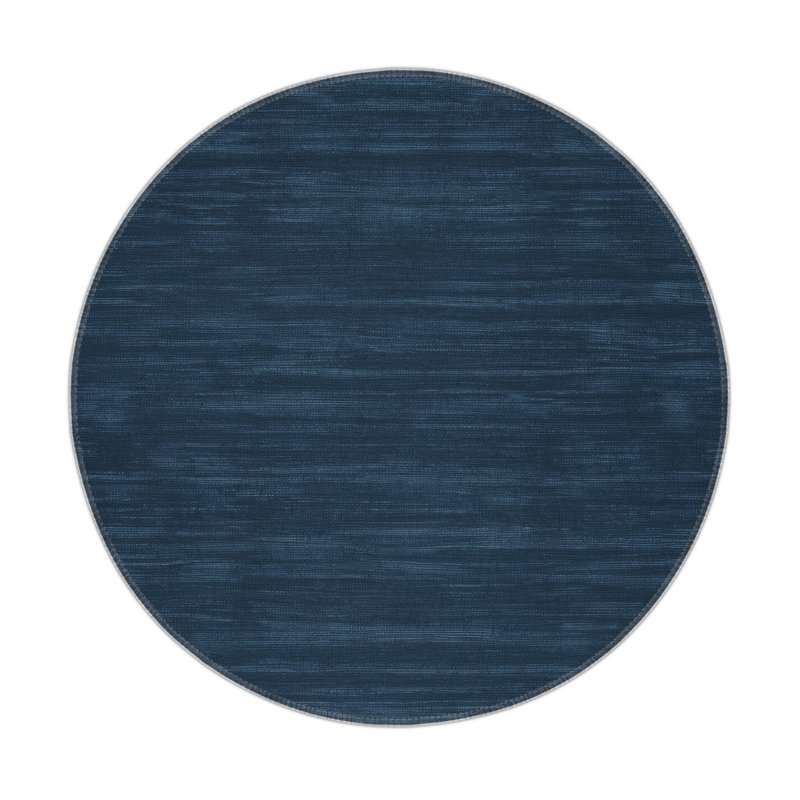 Tapis d'intérieur et extérieur gris uni, Rond 5 pi