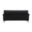 Causeuse noire en cuir fleur