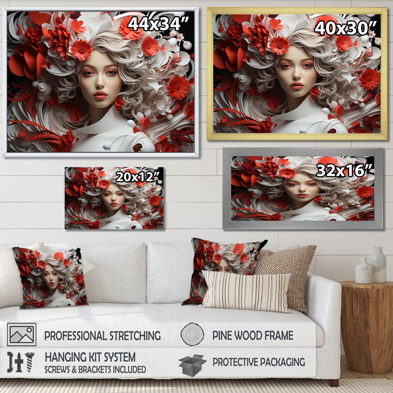 «Zen Silence I» sur toile japonaise, rouge et grise, Toile tendue, H 12 po x l 20 po x P 1 po