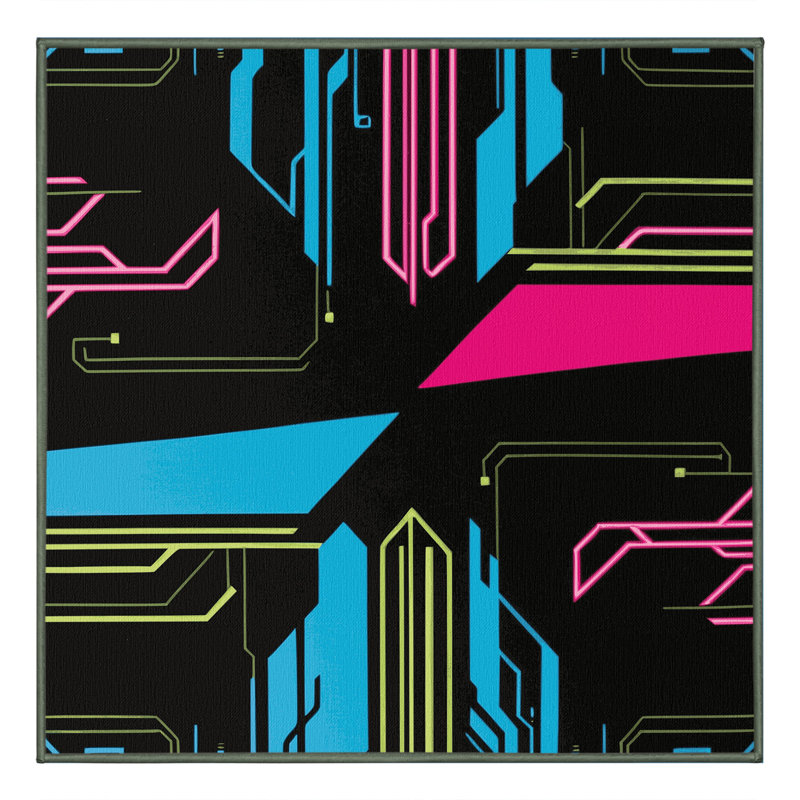 Neon Apex Rug, Square 7'